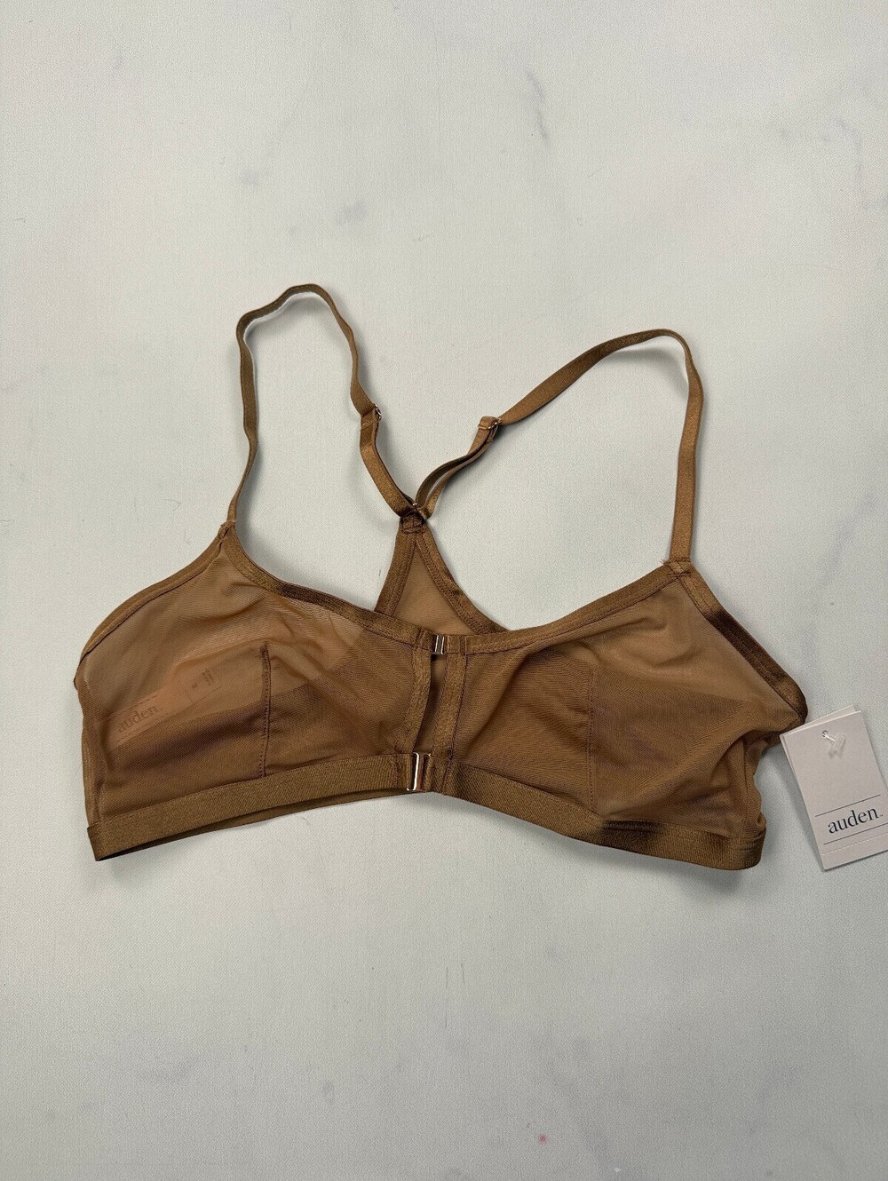 Auden Mesh Bra Tan Modern Fitted - Womens M